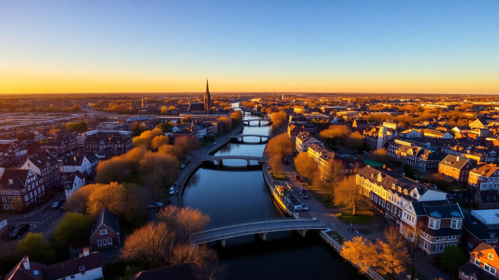 Vista aérea de Holanda