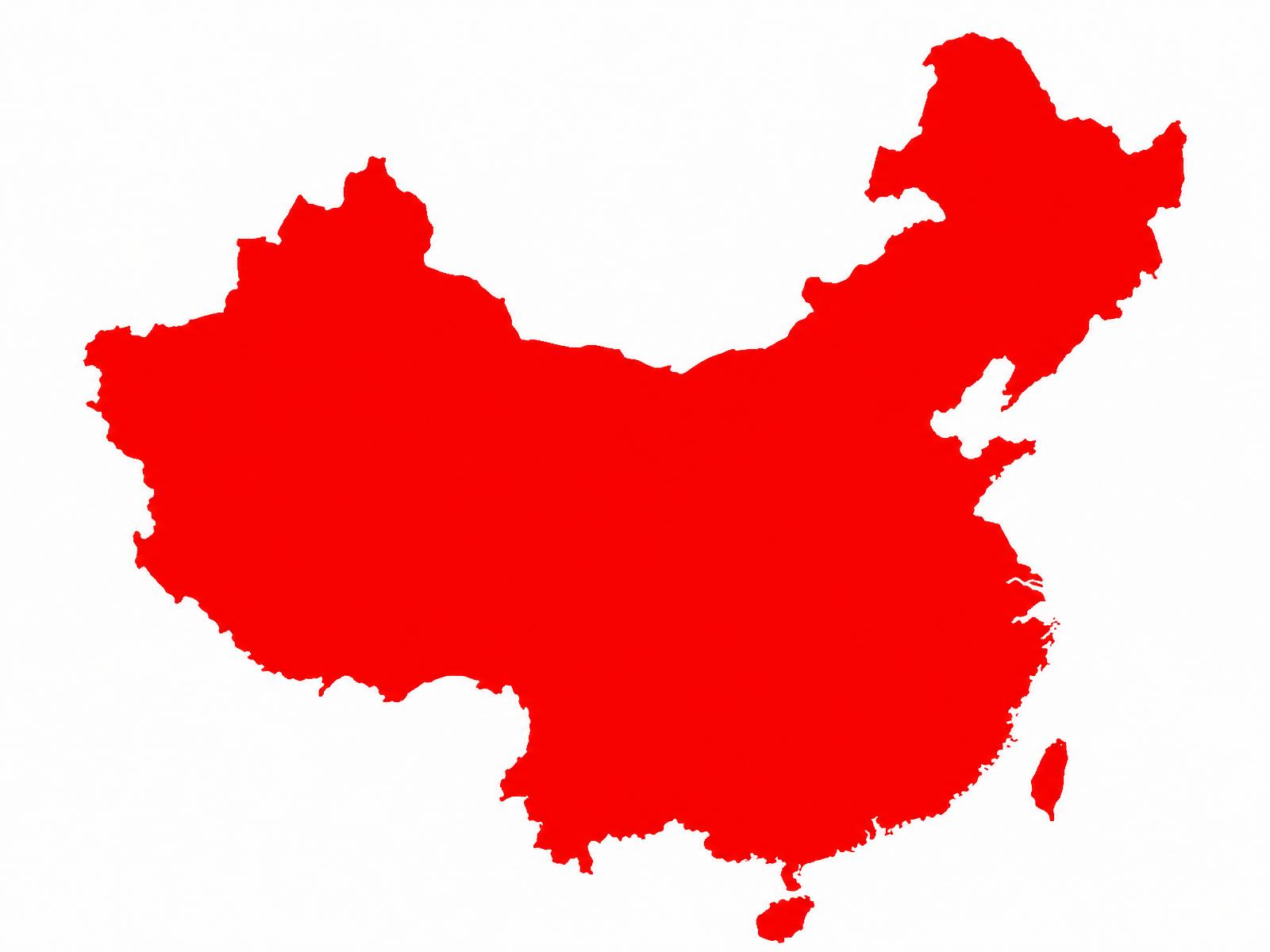 Mapa da China continental