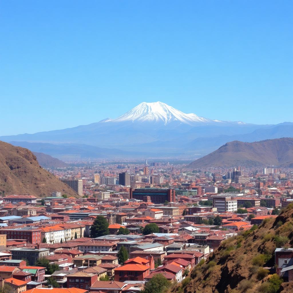 Vista panorâmica com Illimani