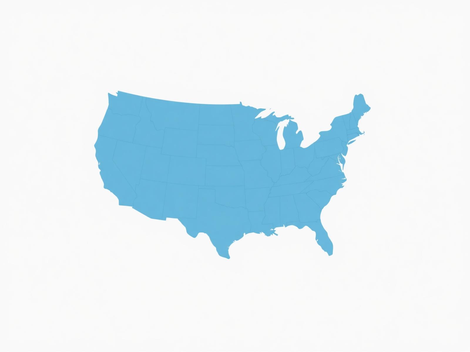 Mapa dos Estados Unidos continentais